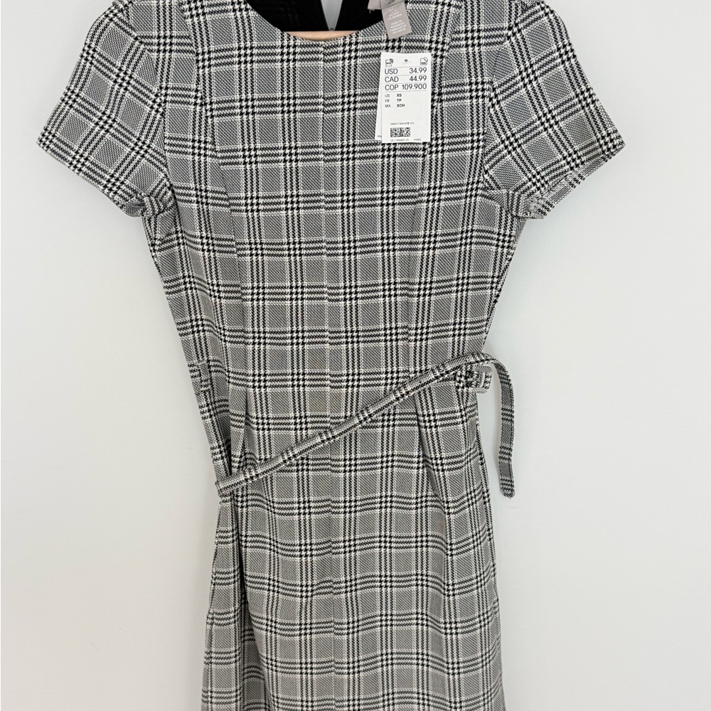Plaid Short Sleeve Dress